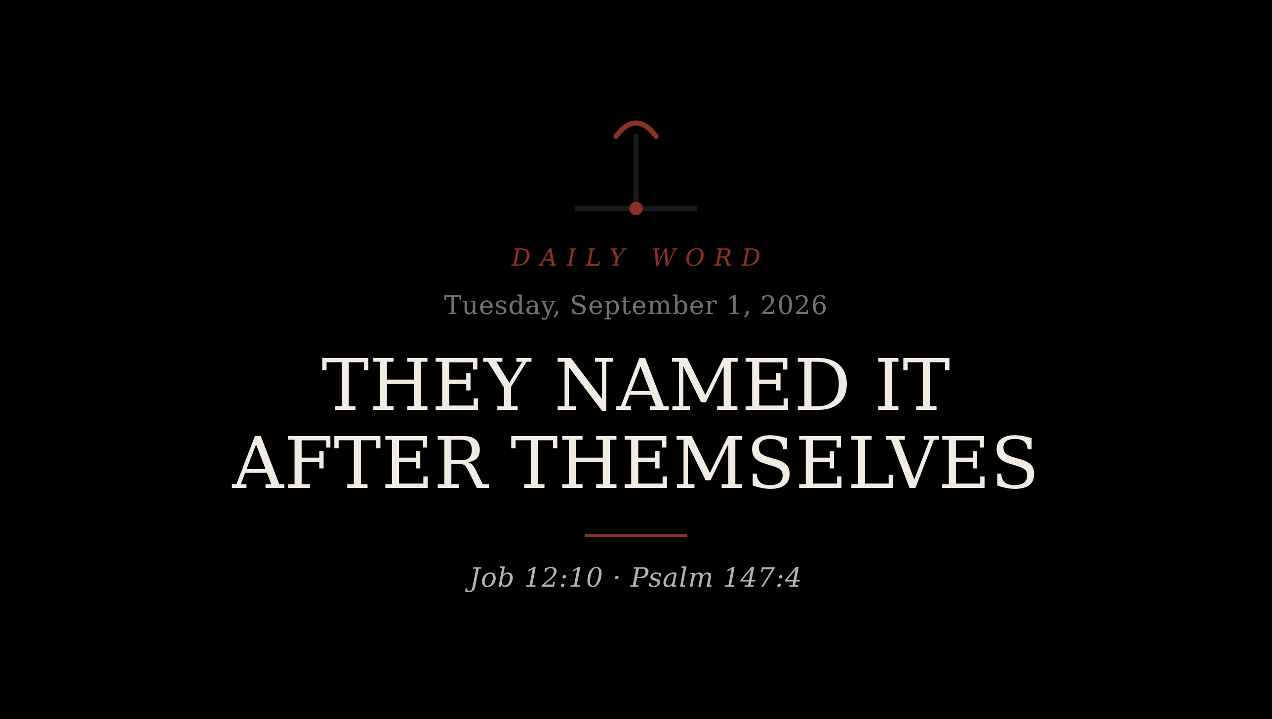 They Named It After Themselves Daily Word card for Tuesday, September 1, 2026