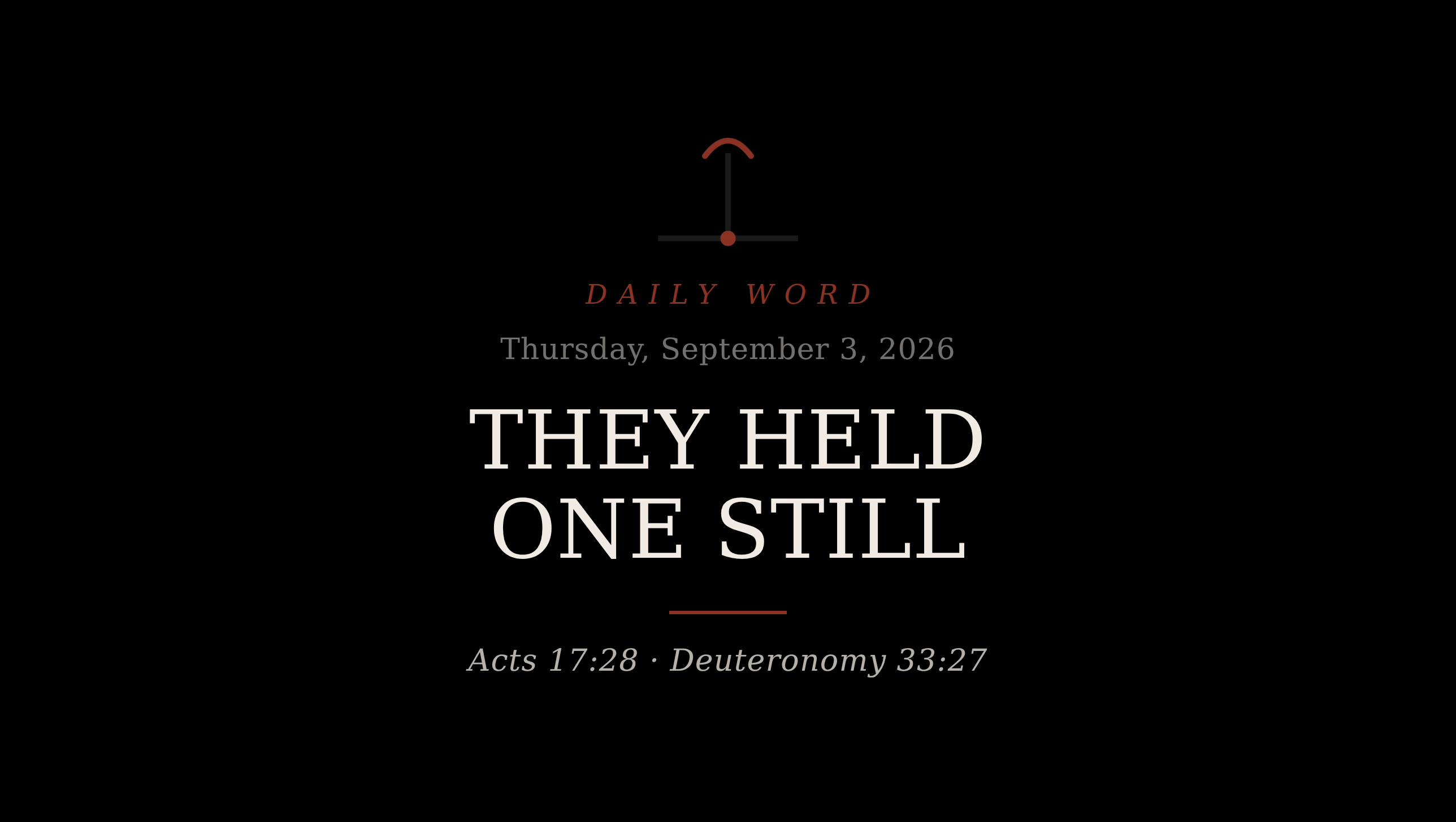 They Held One Still Daily Word card for Thursday, September 3, 2026