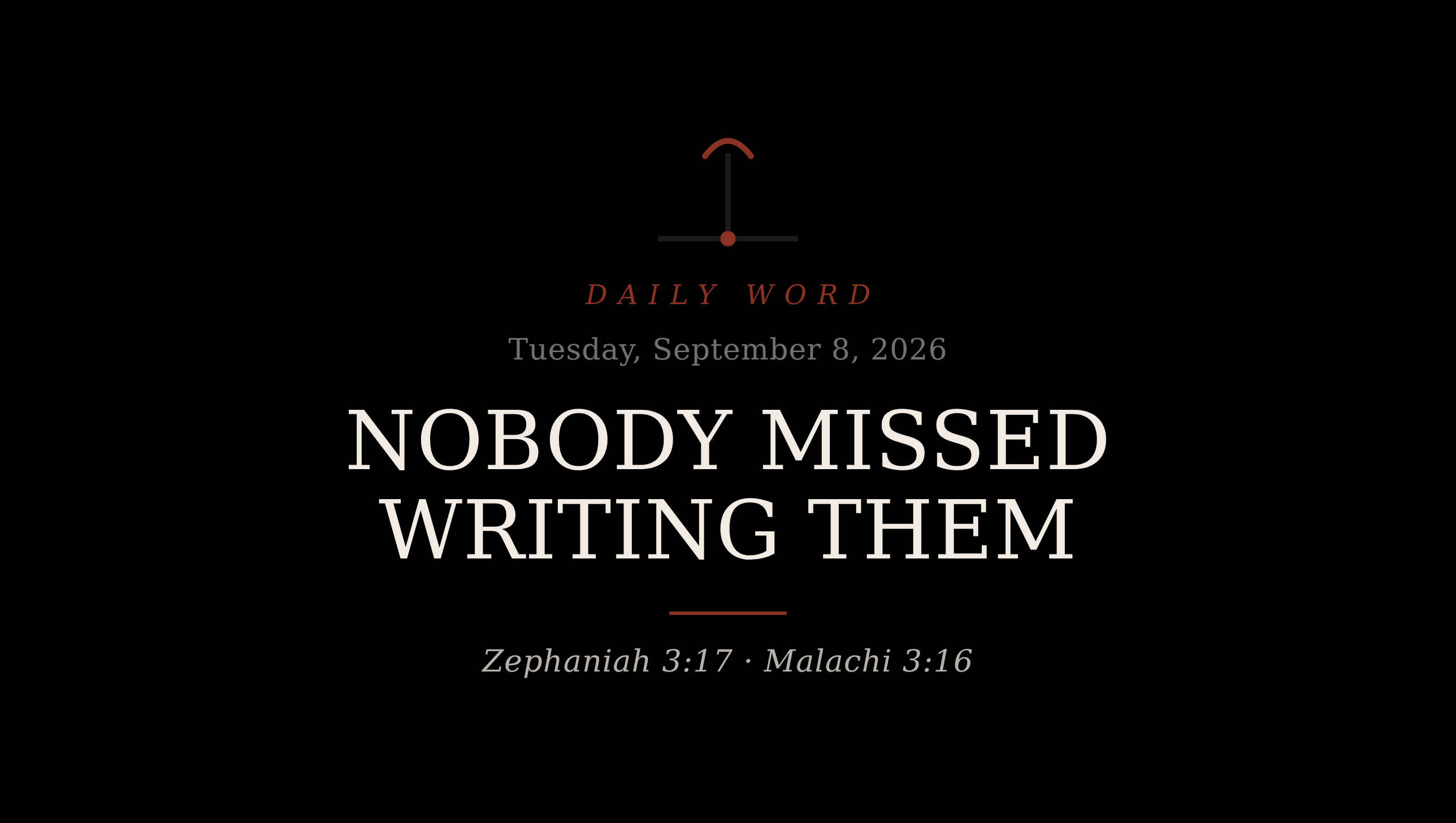 Nobody Missed Writing Them Daily Word card for Tuesday, September 8, 2026